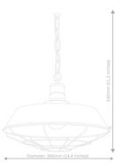 Halton Wire Guarded Hanging Traditional Industrial Ceiling Light