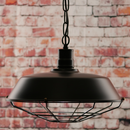 Halton Wire Guarded Hanging Traditional Industrial Ceiling Light