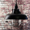 Greenhall Jasper Traditional Iron Wire Guarded Hanging Light, Black