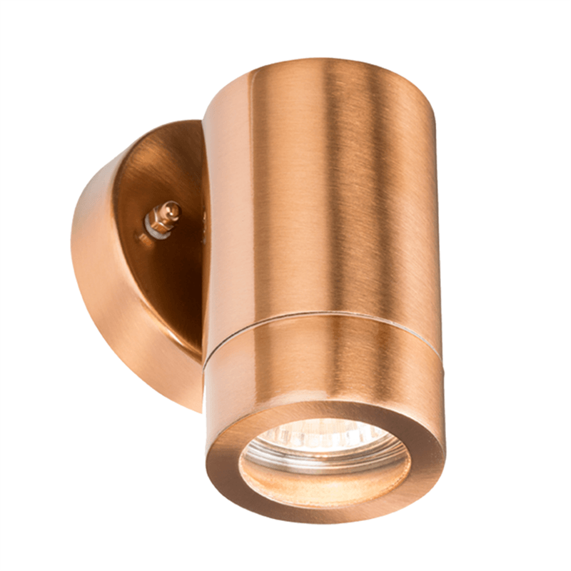 IP65 GU10 35W Fixed Wall Light - Brushed Copper