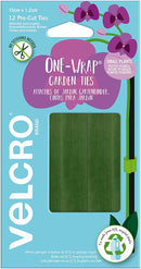 Velcro One-Wrap Garden Ties 15cm x 1.2cm, 12 Pre-Cut Ties