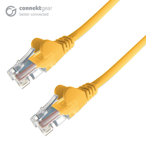 Connekt Gear 1.5m RJ45 CAT6 UTP Stranded Flush Moulded LS0H Network Cable - 24AWG - Yellow