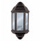 IP44 Traditional 60W Half Lantern Porch Light - Black