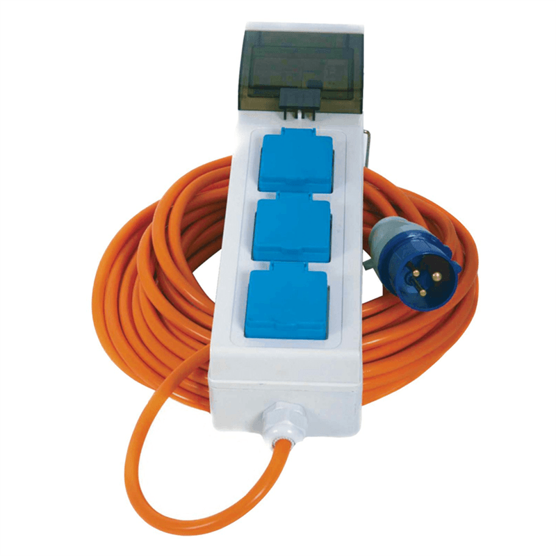 Mains Supply Unit with 3 Sockets 15m Cable