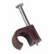 7mm Brown Round Cable Clips (100 Pack)