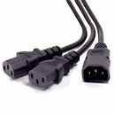 1.7M IEC C14 To Twin C13 Splitter Lead Cable