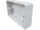 Quattro 2 Gang Surface PVC Box with Knockouts, White