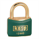 40mm Brass Padlock with Green Plastic Coating