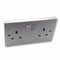 2G DP 13A White 230V UK 3 Pin Switched Electric Wall Socket