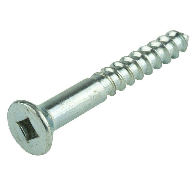 Square-Lok CSK BZP Recess Screws - 100 Pack 10 X 4 CSK Sq Recess BZP