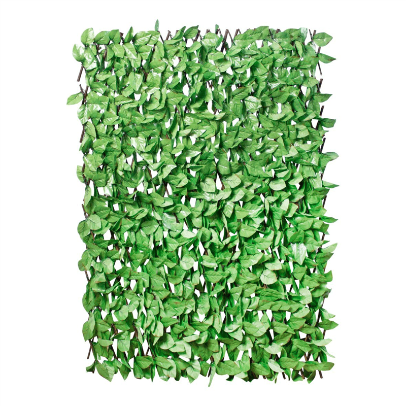 Expandable Artificial Light Ivy Willow Fence Panel
