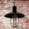 Calgary Wire Guarded Traditional Rustic Iron Ceiling Light