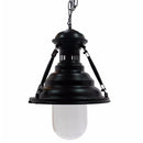 Greenhall Ottowa Traditional Iron Hanging Industrial Style Light, Black