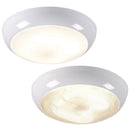 28W IP44 Polo Bulkhead With White Base - Prismatic Diffuser