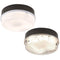 28W IP65 Round Bulkhead With Black Base - Prismatic Diffuser