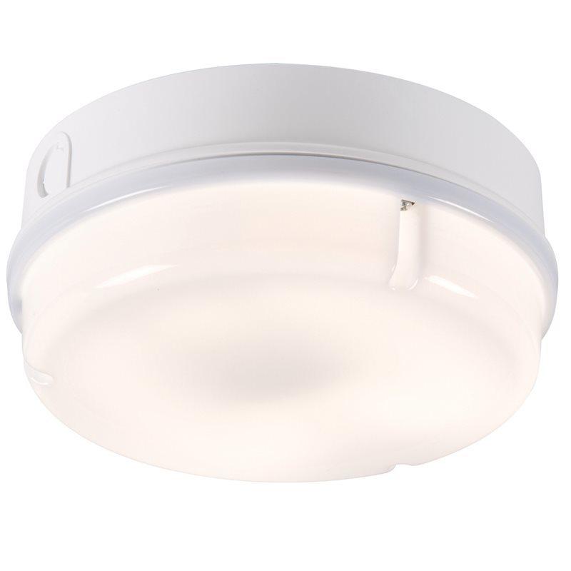 28W IP65 Round Bulkhead With White Base - Opal Diffuser