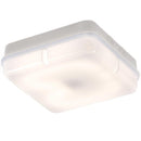 28W IP65 Square Bulkhead with White Base - Opal Diffuser