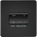 Knightsbridge Screwless 10AX 3 pole Fan Isolator Switch - Matt Black