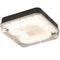 28W Square Emergency Bulkhead with Black Base - Clear Diffuser