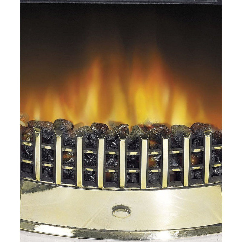Cheriton Freestanding Electric Fire - Black & Brass (2019A Model)