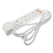 4G White Surge Protected & Neon Extension Lead - 5 Meter