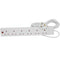 6G 2 Meter White Extension Lead with Neon