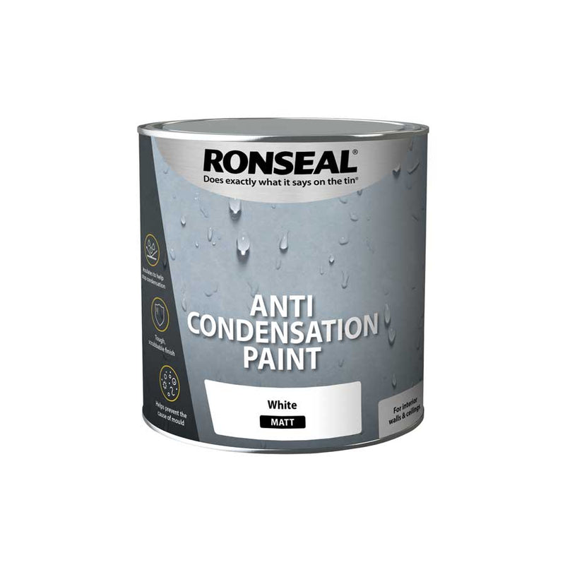 Ronseal Anti Condensation Paint, Matt White, 750ml