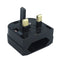 Black 2 Pin Euro Schuko to UK Plug Adaptor