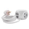 3 Gang 1.4m Cube Socket with 3 USB Ports - White