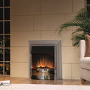 Castillo Optiflame Electric Fire - Satin Silver