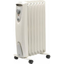 1.5kW Oil Free Electric Portable Column Heater - White