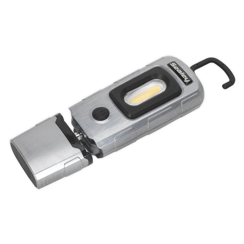 Rechargeable LED 360 Inspection Lamp - Brushed Aluminium