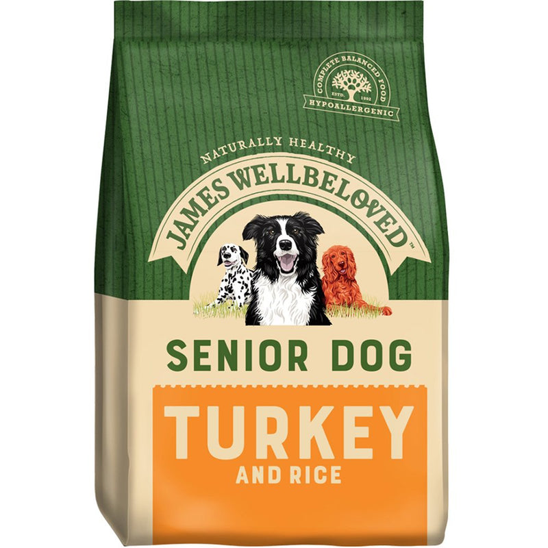 Complete Dry Senior Dog Food - Turkey & Rice - 7.5KG