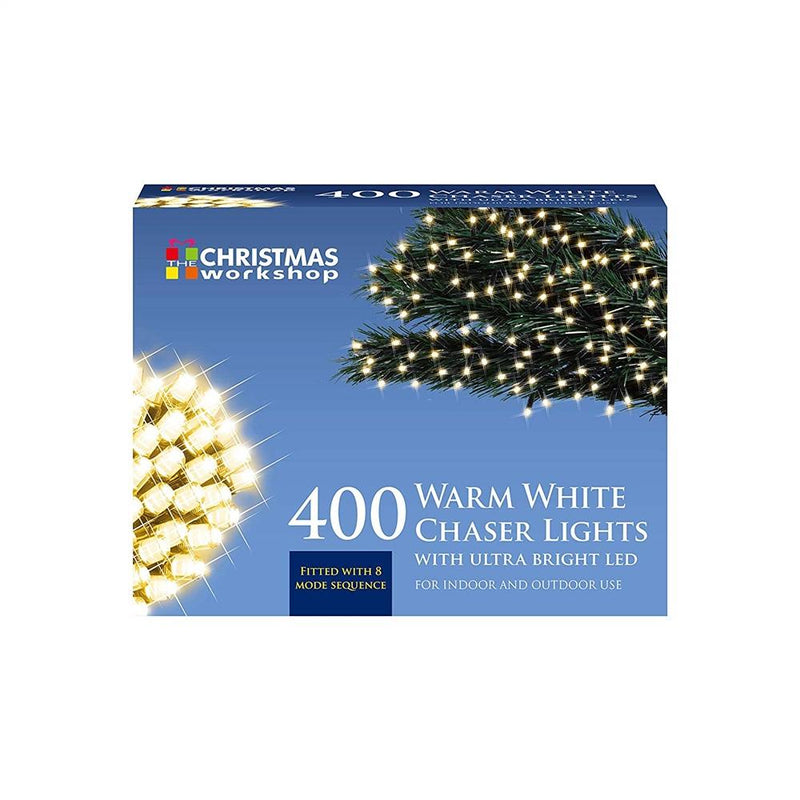 Warm White Ultra Bright LED String Chaser Lights - 400 LED