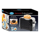 2 Slice Diamond Toaster - Black