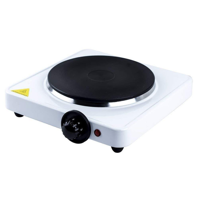 Single Stainless Steel Hot Plate - White