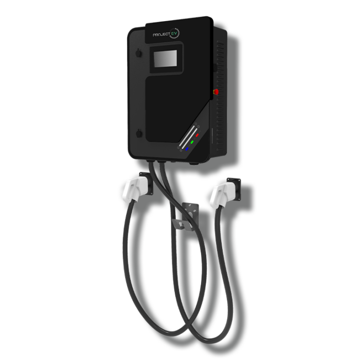 Project EV 40kW 3 Phase Wall DC EV Charger Dual Gun RFID