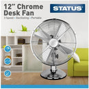 12" Chrome Desk Fan