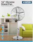 16" Chrome Pedestal Stand Fan