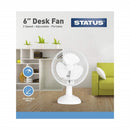 Portable 6-Inch Desk Fan, White