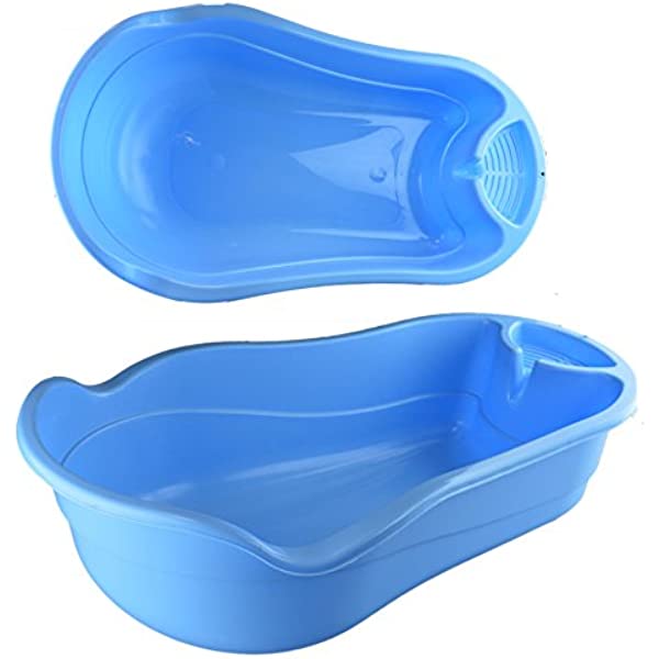 First Steps Plastic Baby Bath, Blue