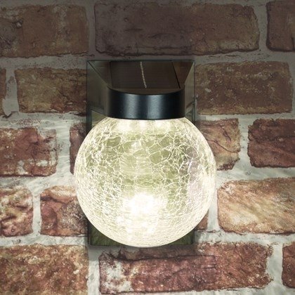 Solar Sensor Glass Wall Light with Remote Control