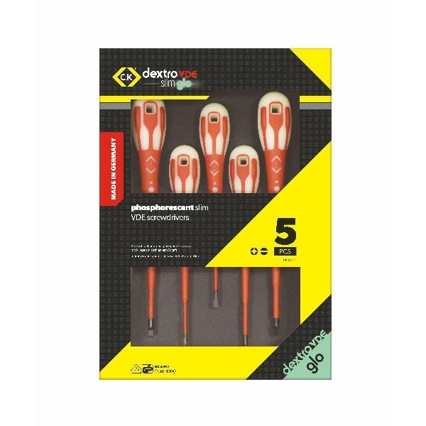 VDE GLO Slim Screwdriver Set - 5 Piece