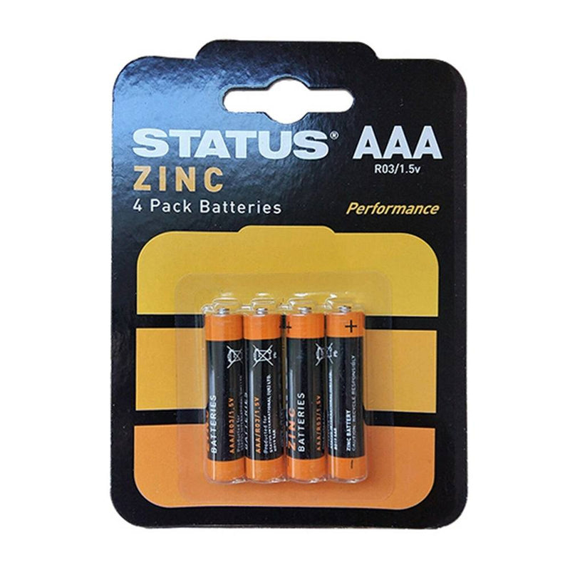 AAA Zinc Batteries - 4 Pack