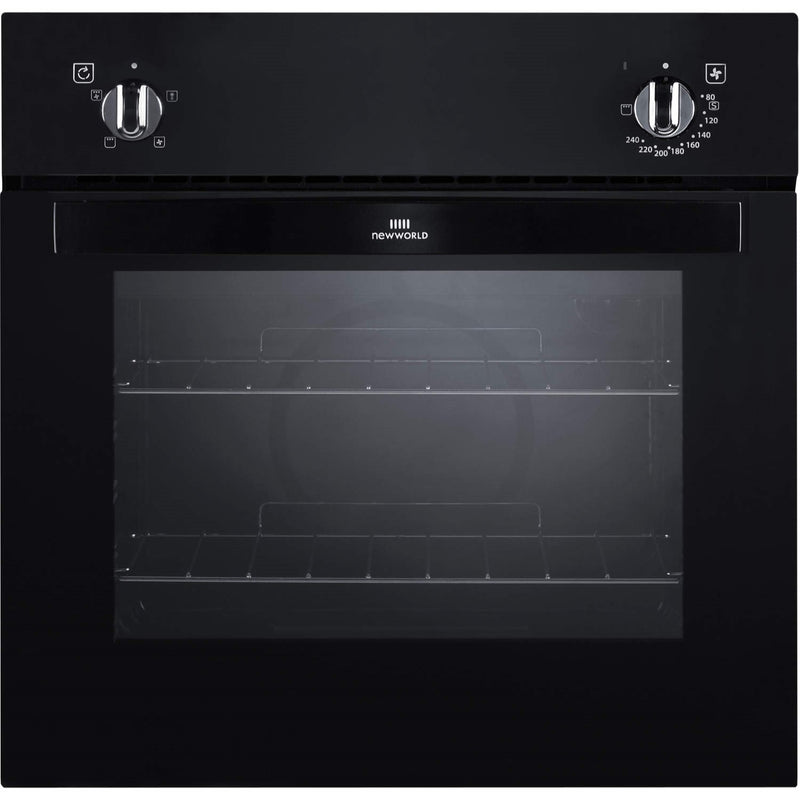 New World Fanned Electric Built In Single Oven, Black