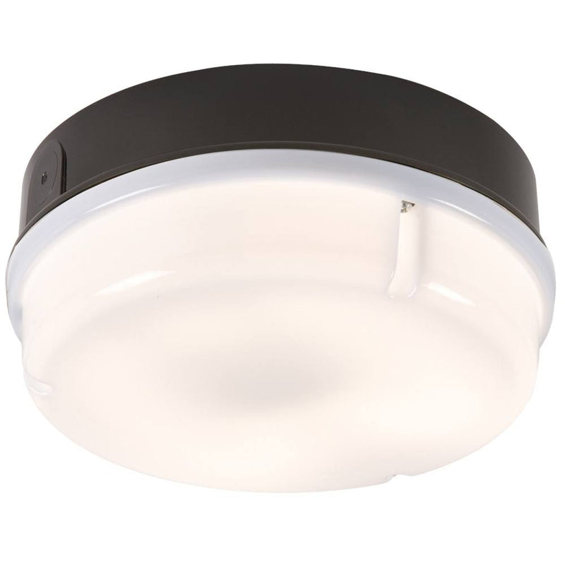 IP65 16W Round Bulkhead with Opal Diffuser - Black