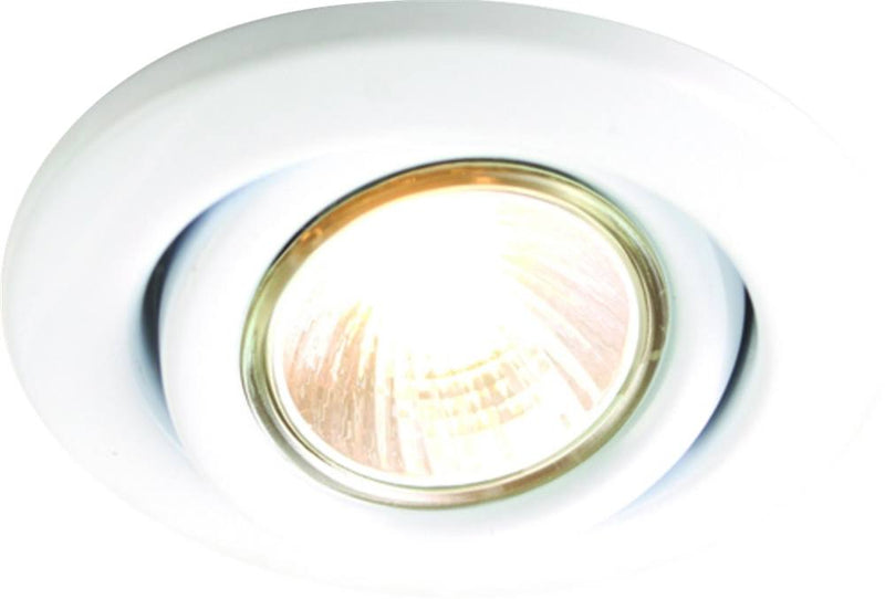 GU10 50W Recessed Tilt Downlight - White