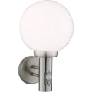 IP44 230V E27 60W Stainless Steel Wall Globe comes with Sensor