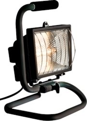 Knightsbridge IP54 500W Portable Halogen Enclosed Floodlight, Black