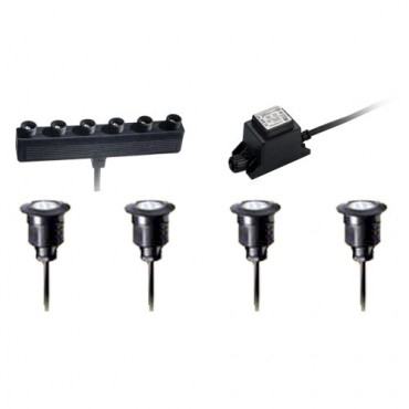 Knightsbridge Mini Black LED Kit with 4 x 0.5W White LEDs